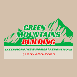 Mountains Building Extensions | New Homes | Renovations - Construction T-shirt Design T-Shirt Design